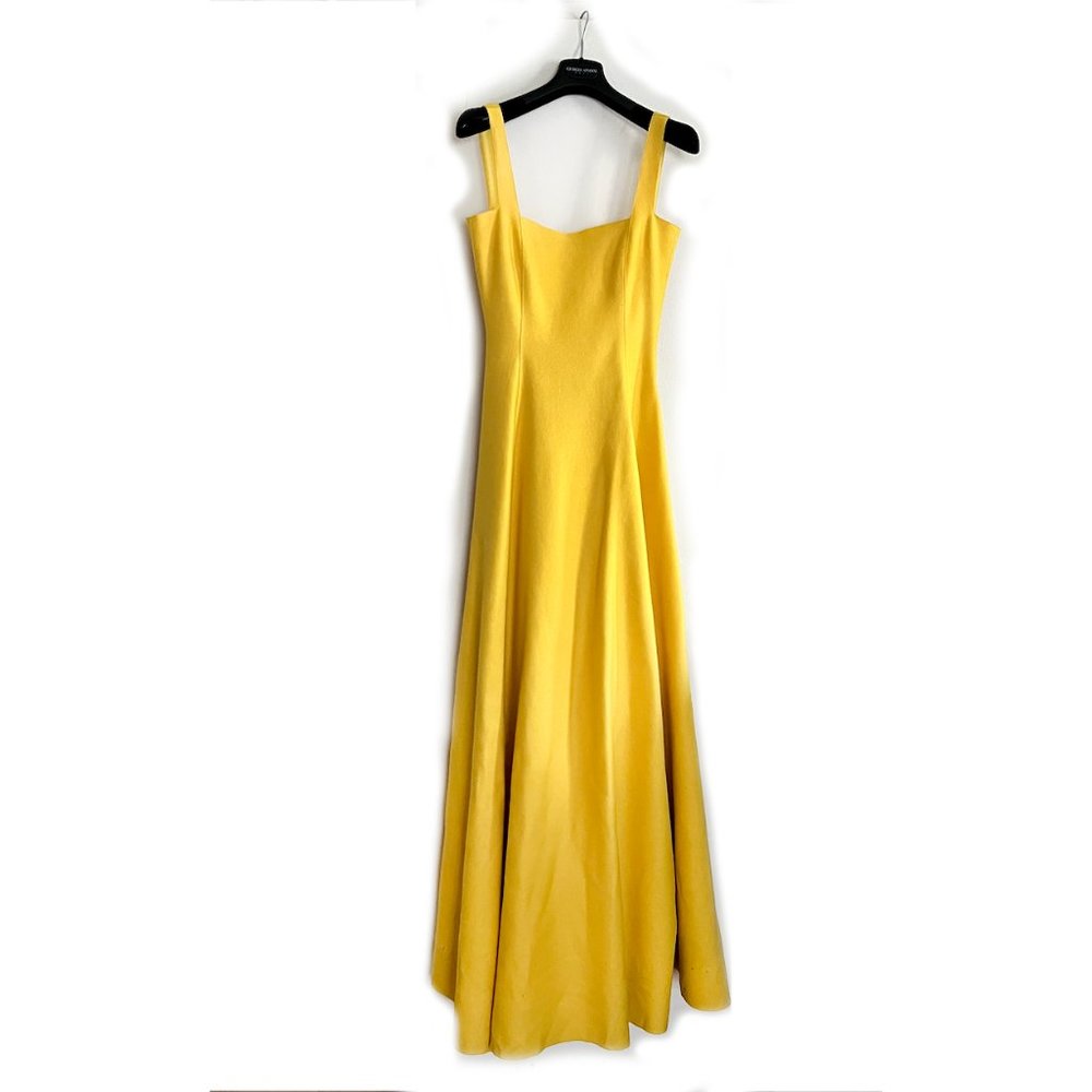 Ralph Lauren Yellow Felt Gown couture